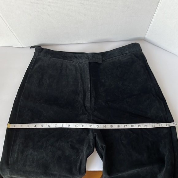 NAVY SUEDE TROUSERS - Picture 10 of 10